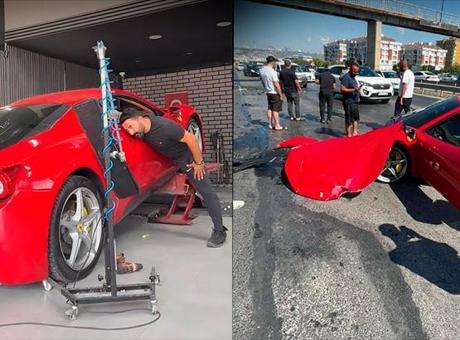 17 milyon liralık Ferrari'yi perte çıkartan usta konuştu! Herkesin sorduğu soru yanıtlandı