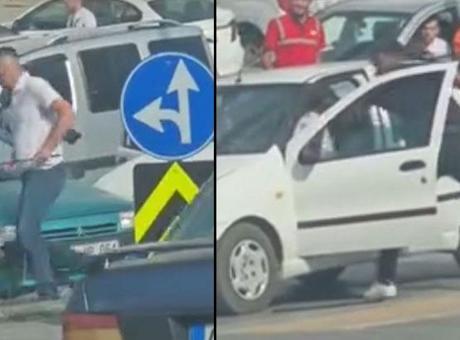 Ankara'da kılıçlı bıçaklı trafik dehşeti