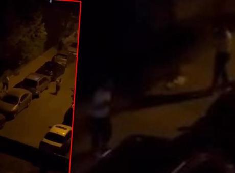 Başakşehir'de polise mukavemet gösteren şüphelinin yakalanma anları kameraya yansıdı