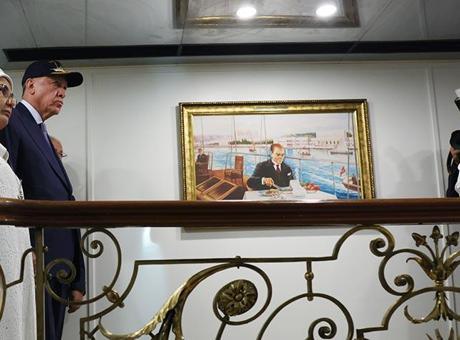 Cumhurbaşkanı Erdoğan Atatürk’ün manevi mirası Savarona'yı ziyaret etti