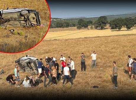 Kütahya'da feci kaza! Otomobil tarlaya düştü: 1 ölü, 5 yaralı