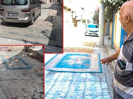 Mahalleli yollara halı serdi! Şaşırtan sebep: Kapılarımızı açamıyoruz