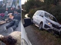 Kaza yapan insan kaçakçısı, aracı ve göçmenleri bırakıp kaçtı