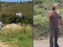 Köyde esrarengiz helikopter! Köylüler dere kenarında yakaladı: Burada ne arıyorsunuz?