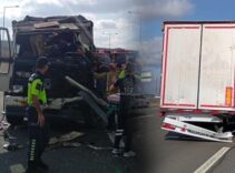 Kuzey Marmara Otoyolu'nda kamyonet TIR'a çarptı