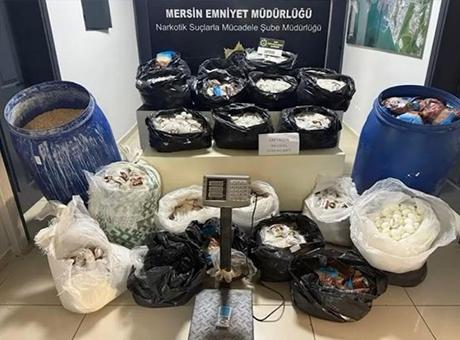 Mersin'de 3 milyon 542 bin uyuşturucu hap ele geçirildi: 8 gözaltı
