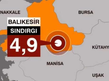SON DAKİKA DEPREM HABERLERİ: Balıkesir'de 4.9 ve 4
