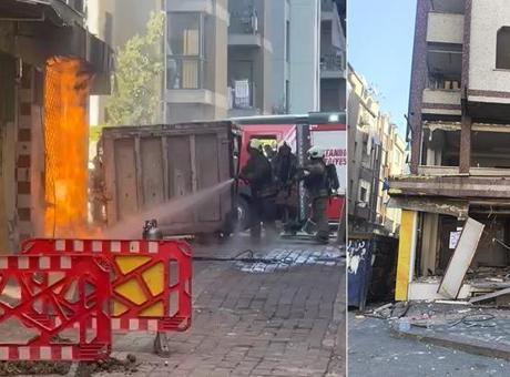 Zeytinburnu'nda binada doğal gaz kaçağı nedeniyle yangın çıktı
