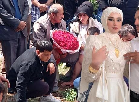 Gelin ve damat düğün günü hayatını kaybetti! Mezarlıkta kahreden detay