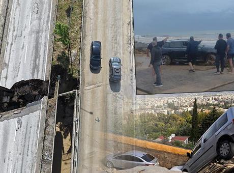 Bir kent gece felaketi yaşadı! Hatay'da sağanak sele dönüştü: Yollar çöktü, araçlar sahile sürüklendi..