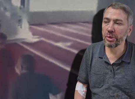 Cami imamına 'Süpürgeyi kapat' dedi, yumrukla saldırdı! O anlar güvenlik kamerasında