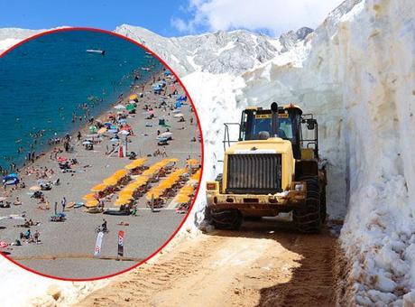 Burası ne Van ne de Kars! Kimi 35 derecede kavruldu kimi ise 10 metre kara saplandı