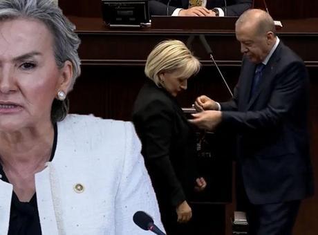 CHP’den istifa eden Nimet Özdemir AK Parti’de! Rozetini Cumhurbaşkanı Erdoğan taktı