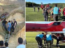 Gökyüzünde dehşet anları! Yamaç paraşütü kayalıklara çarptı: 1'i çocuk 2 yaralı