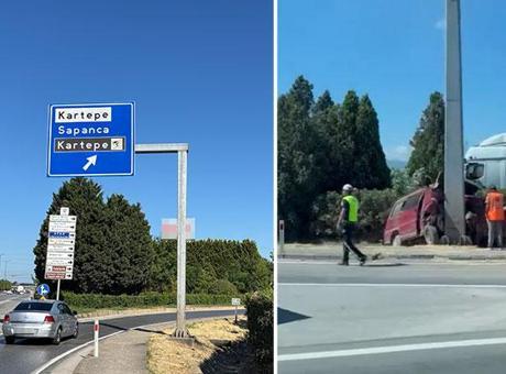 Kocaeli'de feci kaza! Panelvan yön tabelasına çarptı: Ölü ve yaralılar var