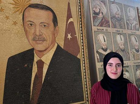 Suriyeli sanatçılar, Cumhurbaşkanı Erdoğan'ın portresini yaptı! Tam 100 bin mozaik kullanıldı