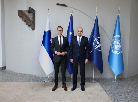 TBMM Başkanı Kurtulmuş, Finlandiya Cumhurbaşkanı Stubb ile görüştü