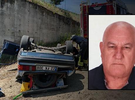 Tekirdağ’da feci kaza! Kontrolden çıkan araç yaklaşık 3 metrelik menfeze savruldu: Sürücü hayatını kaybetti