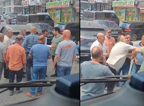 Trafikte yol verme kavgası kamerada! Yumruklar peş peşe geldi
