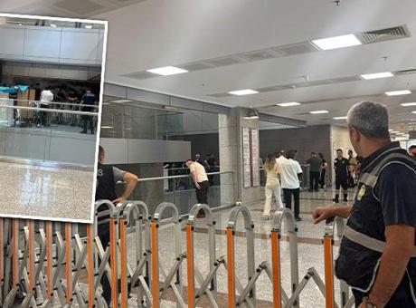 Adliyede dehşet anları! Hakimliğe sevk edilen zanlı 6'ncı kattan atlayarak intihar etti