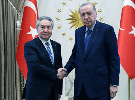 Cumhurbaşkanı Erdoğan, Kırgızistan Dışişleri Bakanı Ceenbek Kulubayev'i kabul etti