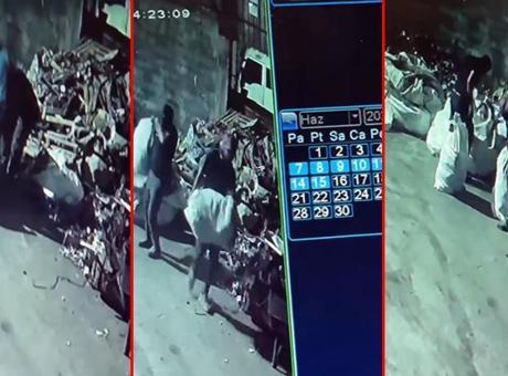 Maskeyle girdiler, 250 bin TL'lik bakır çaldılar! O anlar saniye saniye kamerada