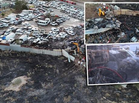 SON DAKİKA YANGIN HABERLERİ: İzmir'de yediemin otoparkı alevlere teslim! 50 motosiklet ile 12 araç kül oldu